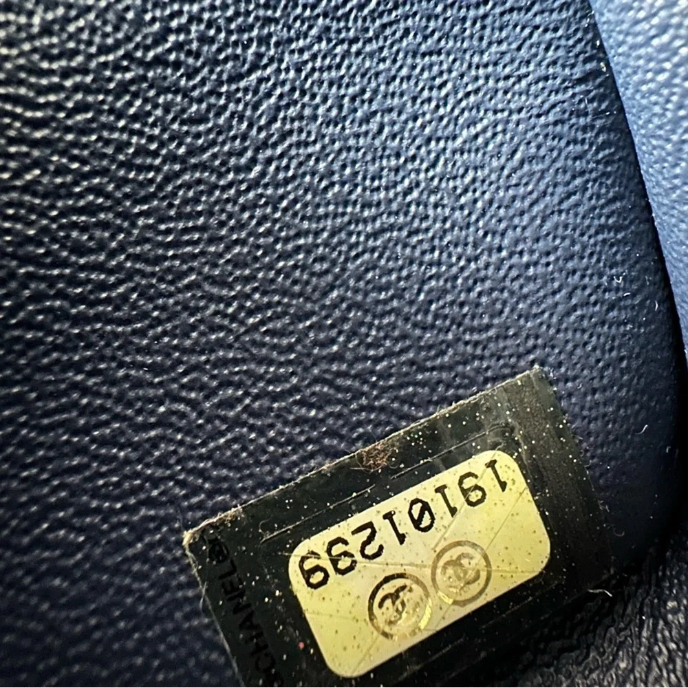 Chanel Boy Bag Blue Denim Tweed Limited Edition